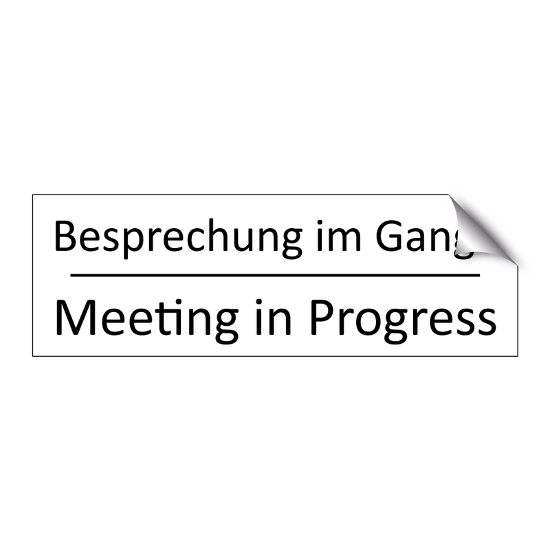 Besprechung im Gange - Meeting in Progress
