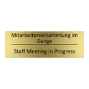 Mitarbeiterversammlung im Gange /.../ - Staff Meeting in Progress