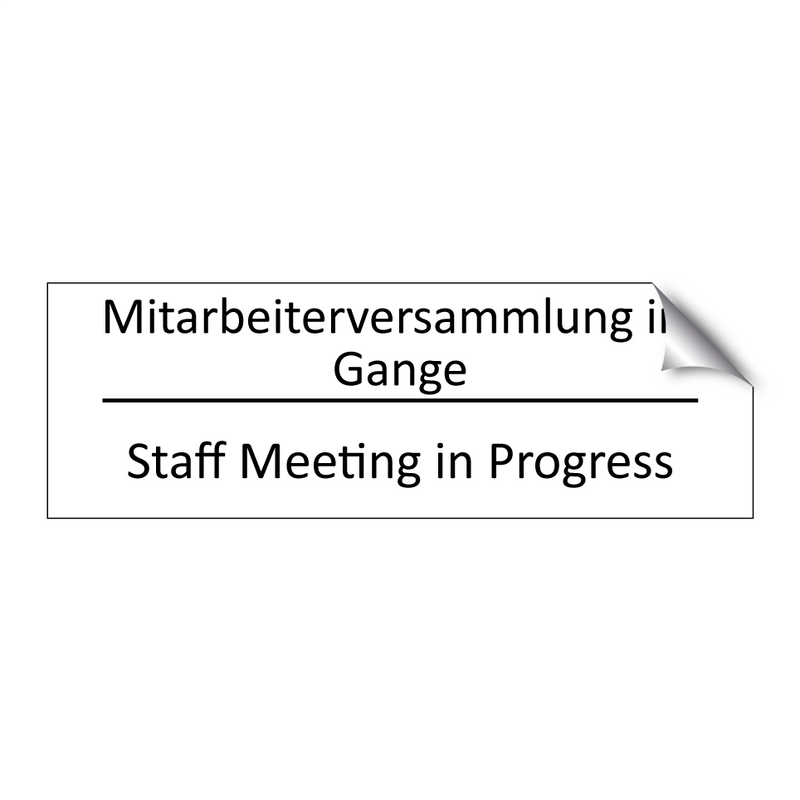 Mitarbeiterversammlung im Gange /.../ - Staff Meeting in Progress