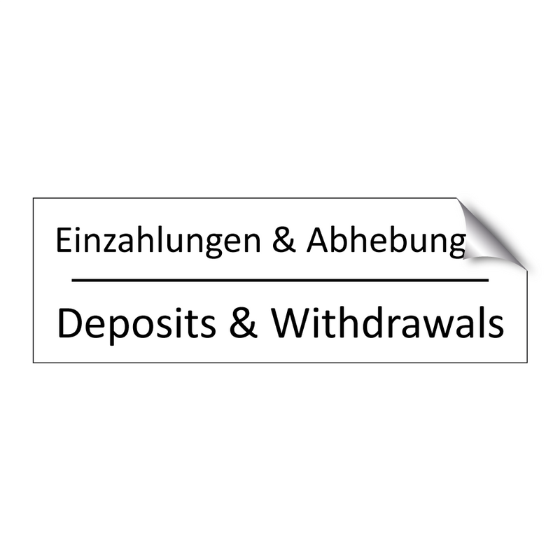 Einzahlungen & Abhebungen - Deposits & Withdrawals
