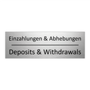 Einzahlungen & Abhebungen - Deposits & Withdrawals