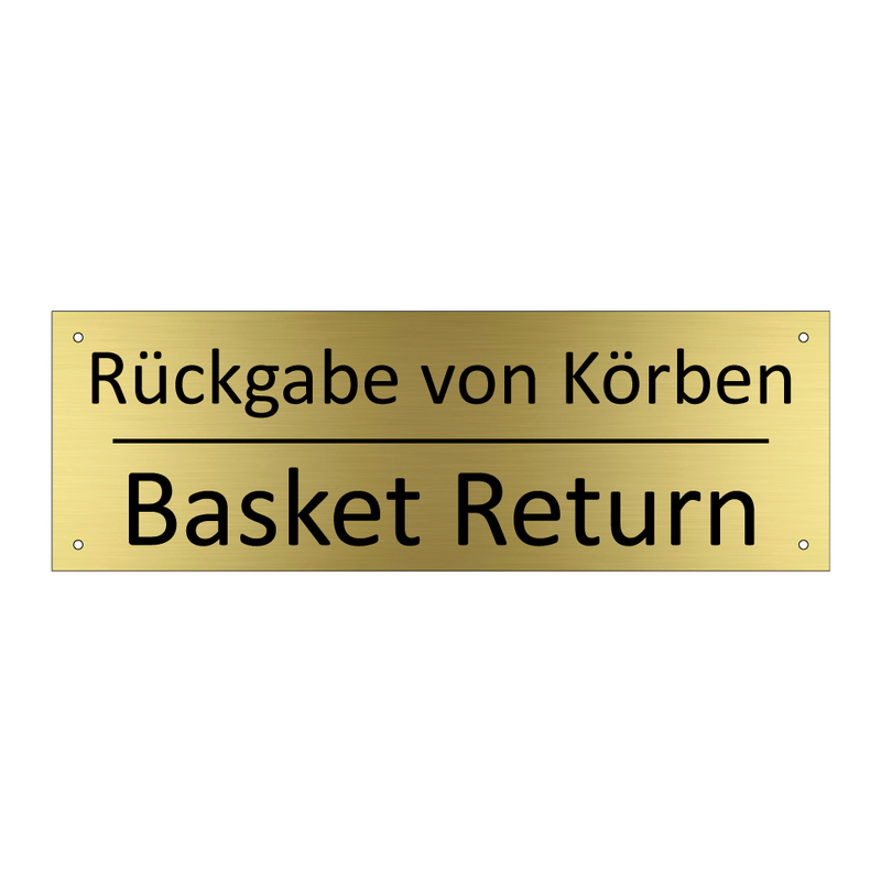 Rückgabe von Körben - Basket Return