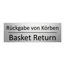 Rückgabe von Körben - Basket Return