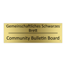 Gemeinschaftliches Schwarzes Brett /.../ - Community Bulletin Board