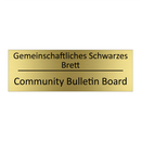 Gemeinschaftliches Schwarzes Brett /.../ - Community Bulletin Board