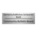 Gemeinschaftliches Schwarzes Brett /.../ - Community Bulletin Board