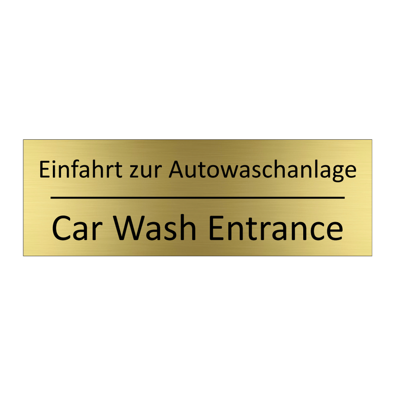 Einfahrt zur Autowaschanlage - Car Wash Entrance