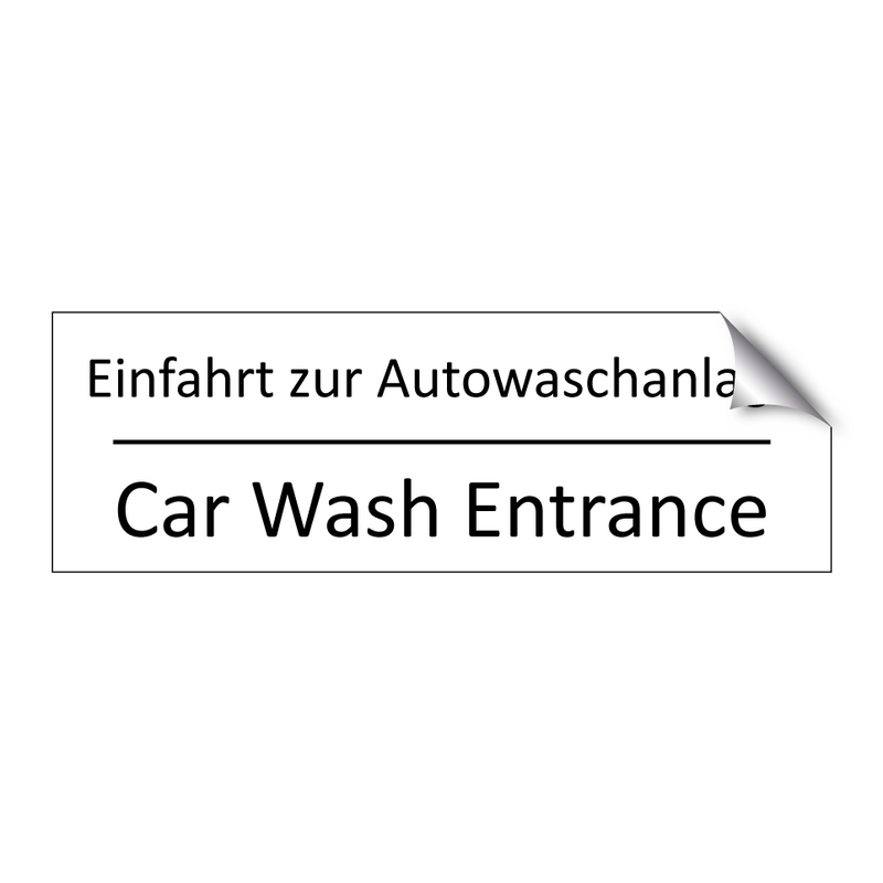 Einfahrt zur Autowaschanlage - Car Wash Entrance