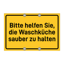 Bitte helfen Sie, die Waschküche sauber zu halten