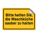 Bitte helfen Sie, die Waschküche sauber zu halten