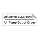 Luftpumpe außer Betrieb - Air Pump Out of Order