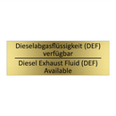 Dieselabgasflüssigkeit (DEF) verfügbar /.../ - Diesel Exhaust Fluid (DEF) Available /.../