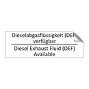 Dieselabgasflüssigkeit (DEF) verfügbar /.../ - Diesel Exhaust Fluid (DEF) Available /.../