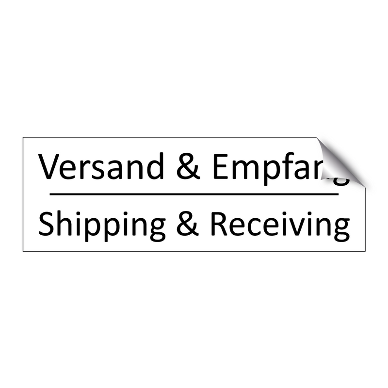 Versand & Empfang - Shipping & Receiving