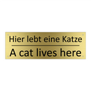 Hier lebt eine Katze - A cat lives here