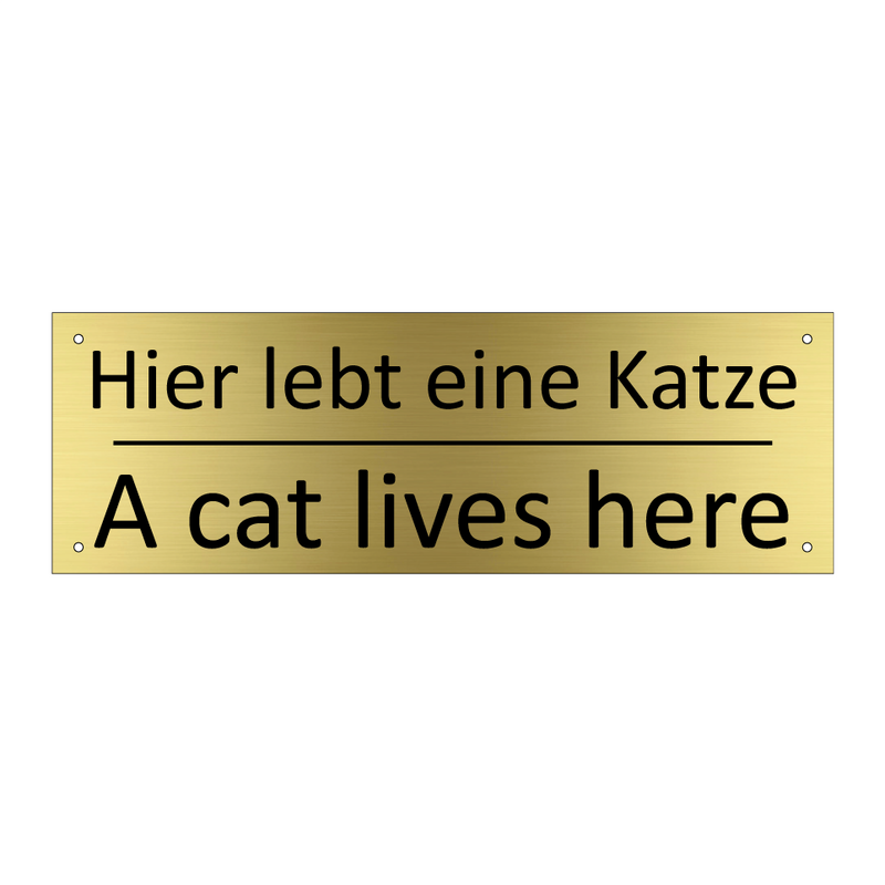 Hier lebt eine Katze - A cat lives here