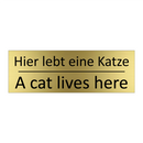 Hier lebt eine Katze - A cat lives here