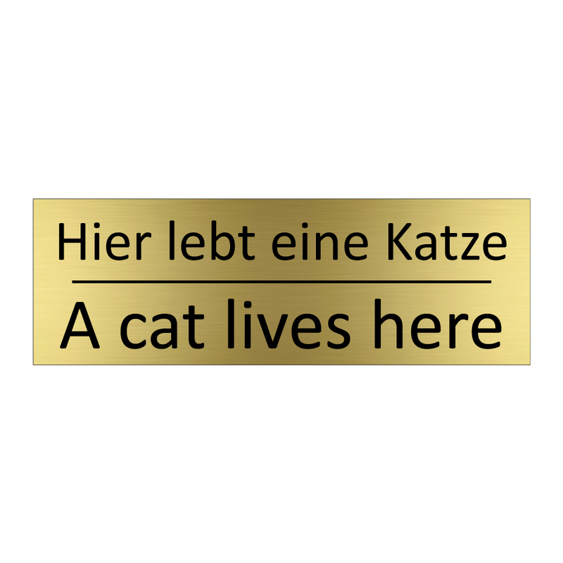 Hier lebt eine Katze - A cat lives here