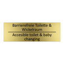 Barrierefreie Toilette & Wickelraum /.../ - Accesible toilet & baby changing /.../