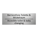 Barrierefreie Toilette & Wickelraum /.../ - Accesible toilet & baby changing /.../