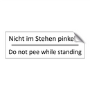 Nicht im Stehen pinkeln. - Do not pee while standing