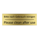 Bitte nach Gebrauch reinigen - Please clean after use