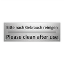 Bitte nach Gebrauch reinigen - Please clean after use