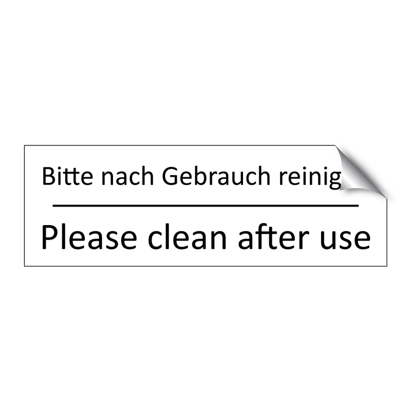 Bitte nach Gebrauch reinigen - Please clean after use