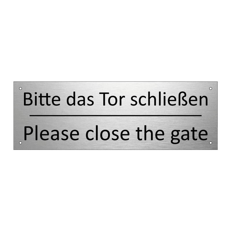 Bitte das Tor schließen - Please close the gate