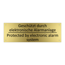 Geschützt durch elektronische /.../ - Protected by electronic alarm /.../