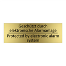 Geschützt durch elektronische /.../ - Protected by electronic alarm /.../