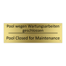 Pool wegen Wartungsarbeiten geschlossen /.../ - Pool Closed for Maintenance