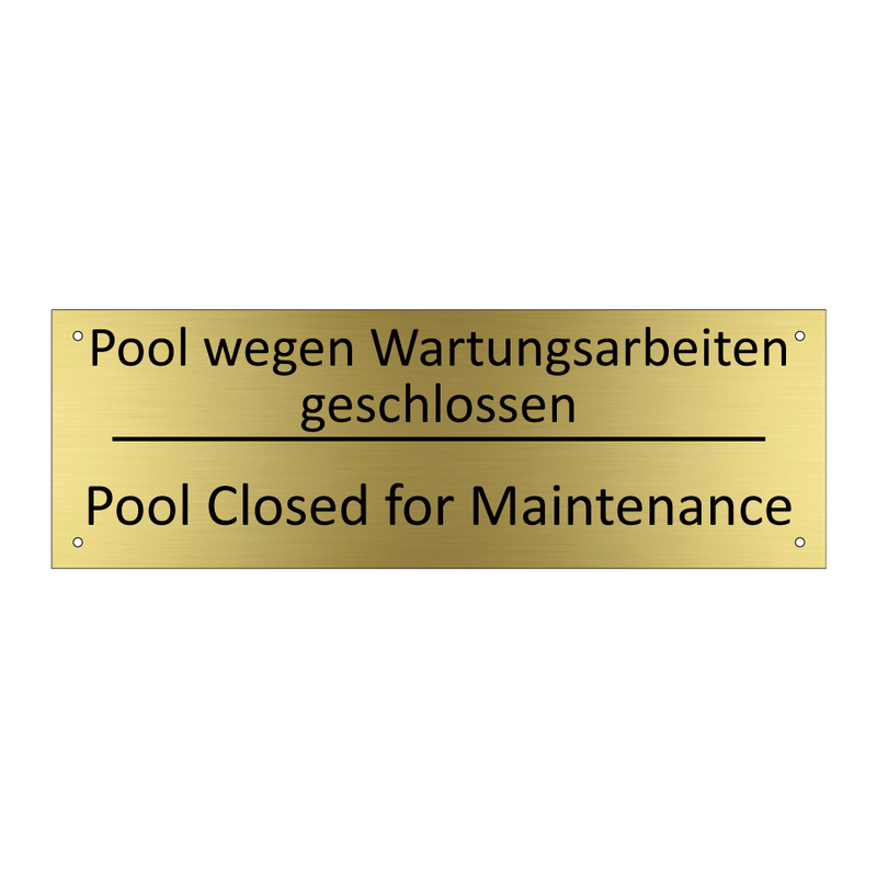 Pool wegen Wartungsarbeiten geschlossen /.../ - Pool Closed for Maintenance