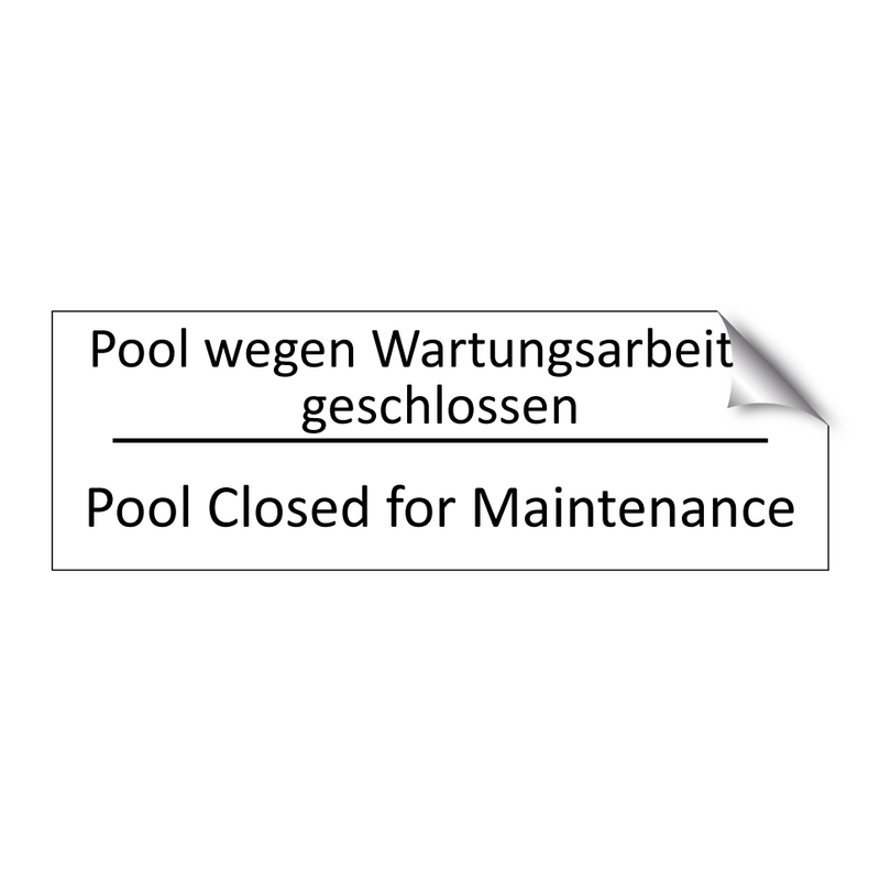 Pool wegen Wartungsarbeiten geschlossen /.../ - Pool Closed for Maintenance