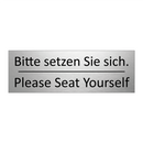 Bitte setzen Sie sich. - Please Seat Yourself
