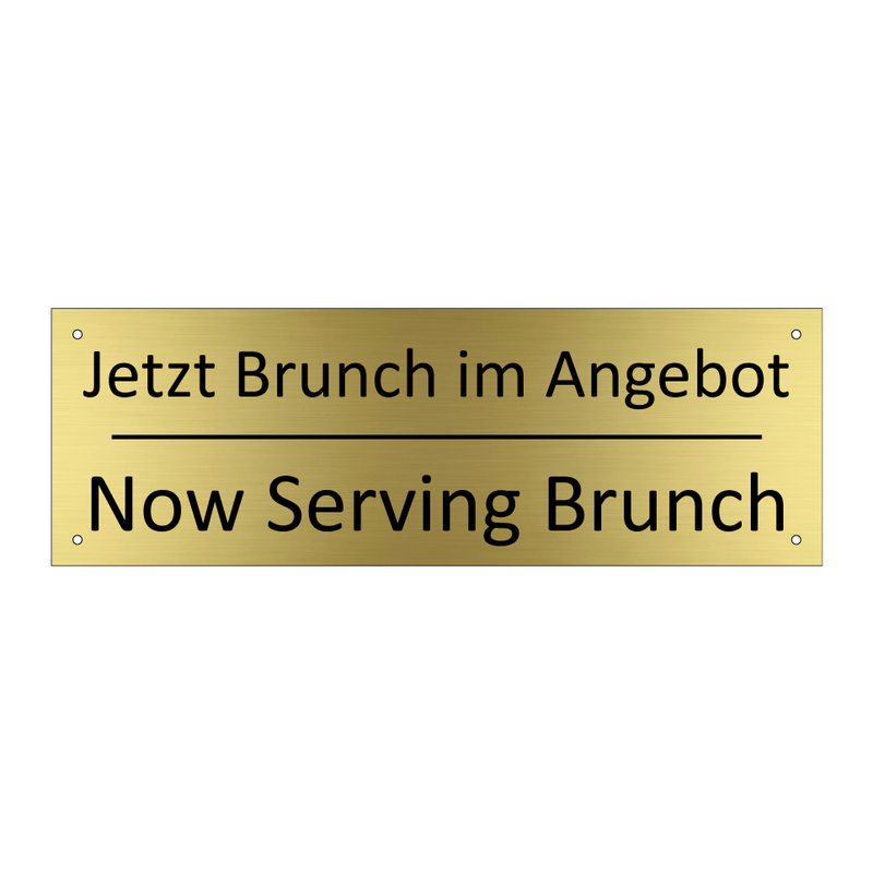 Jetzt Brunch im Angebot - Now Serving Brunch
