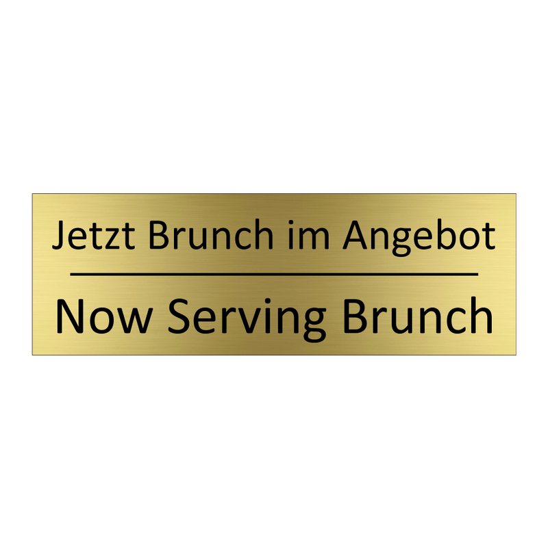 Jetzt Brunch im Angebot - Now Serving Brunch