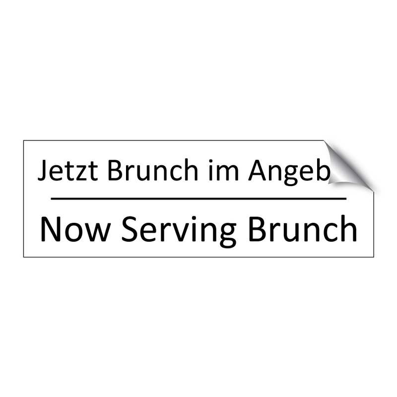 Jetzt Brunch im Angebot - Now Serving Brunch