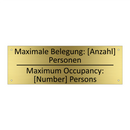 Maximale Belegung: [Anzahl] Personen /.../ - Maximum Occupancy: [Number] Persons /.../