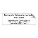 Maximale Belegung: [Anzahl] Personen /.../ - Maximum Occupancy: [Number] Persons /.../
