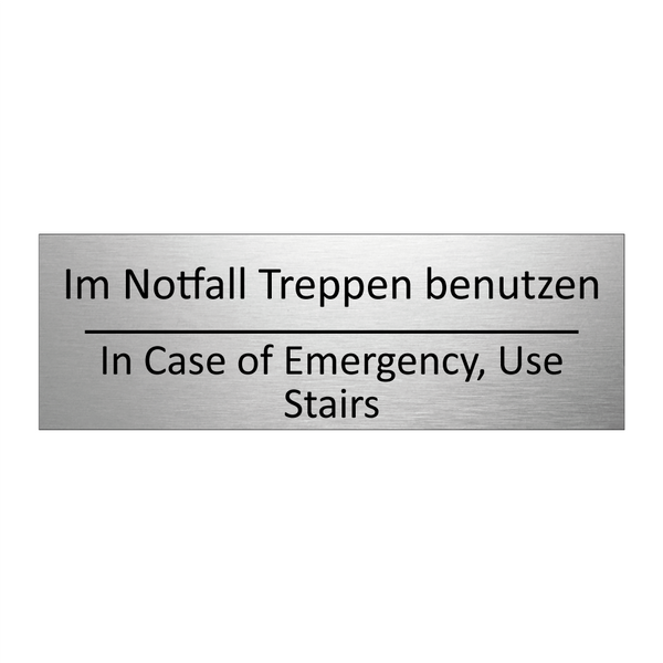 Im Notfall Treppen benutzen - In Case of Emergency, Use Stairs /.../