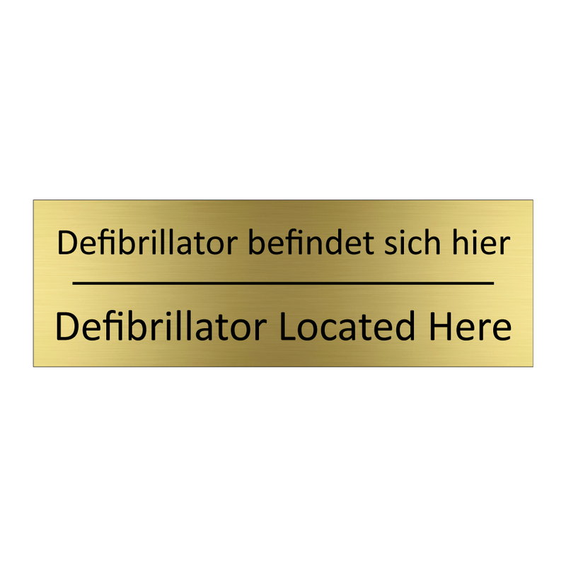 Defibrillator befindet sich hier /.../ - Defibrillator Located Here