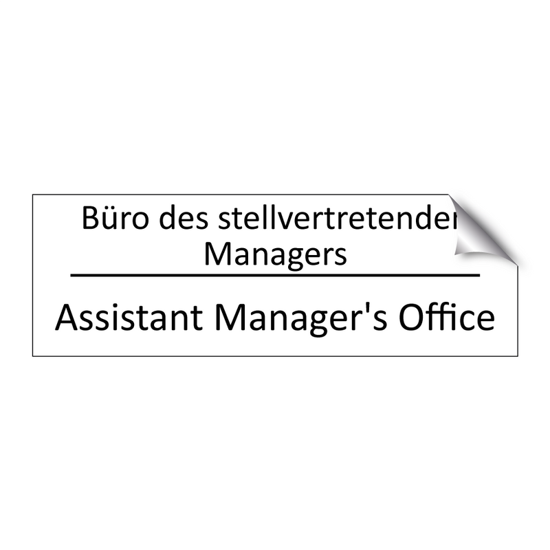 Büro des stellvertretenden Managers /.../ - Assistant Manager's Office