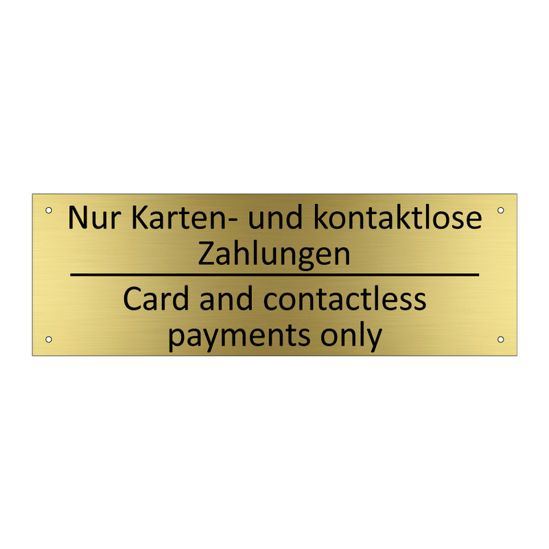 Nur Karten- und kontaktlose Zahlungen /.../ - Card and contactless payments /.../