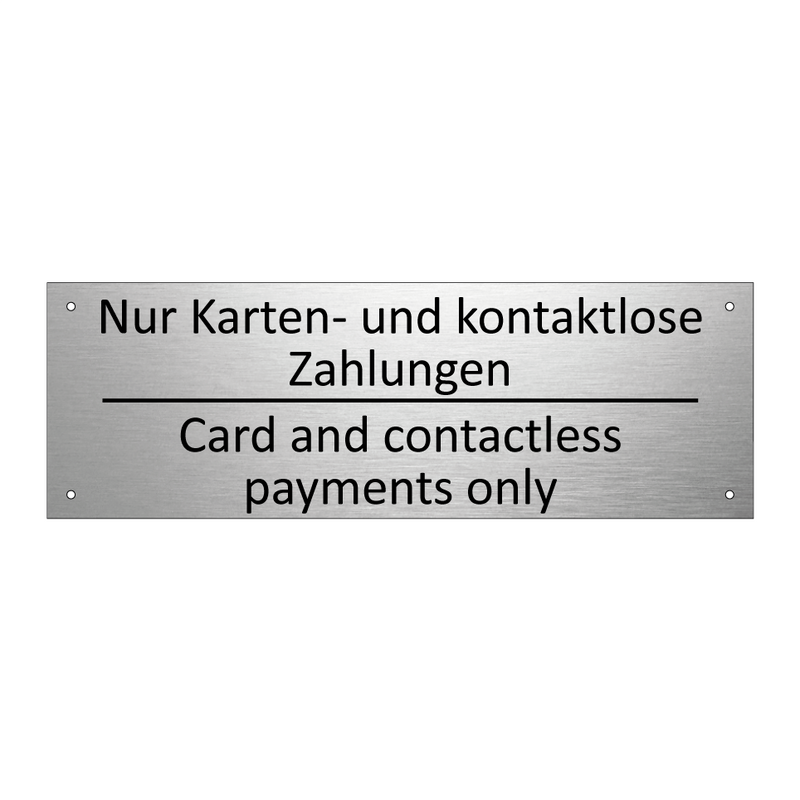 Nur Karten- und kontaktlose Zahlungen /.../ - Card and contactless payments /.../