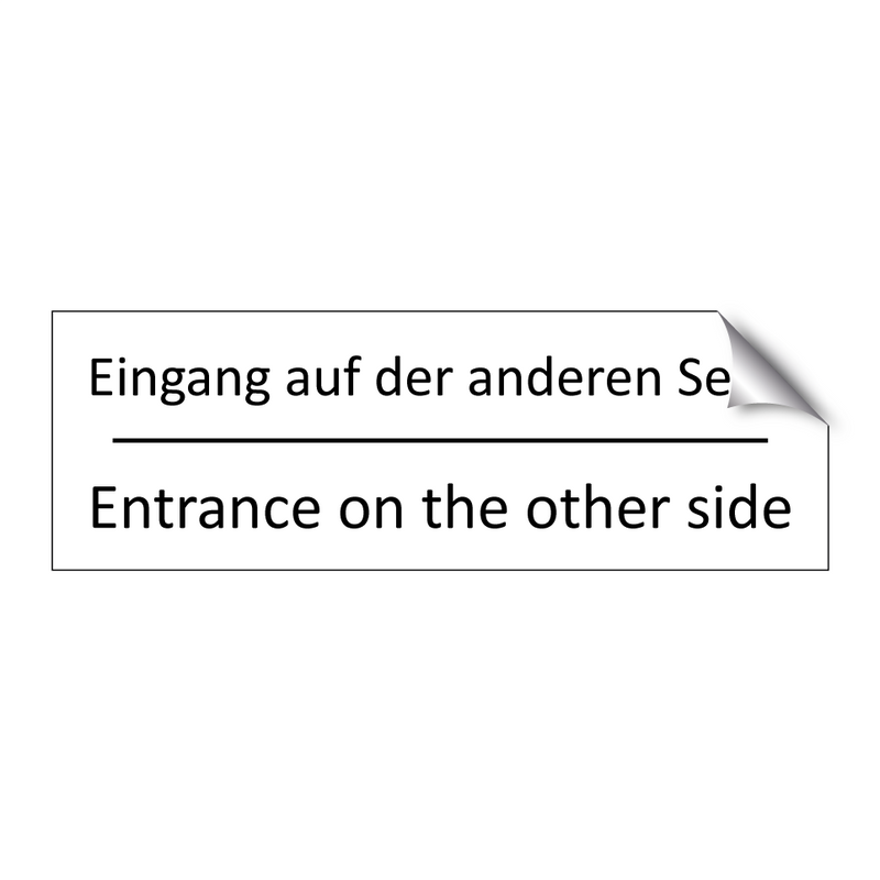Eingang auf der anderen Seite - Entrance on the other side