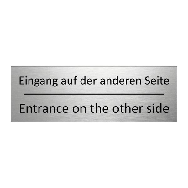Eingang auf der anderen Seite - Entrance on the other side