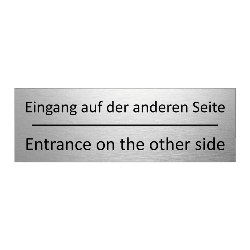 Eingang auf der anderen Seite - Entrance on the other side