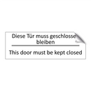 Diese Tür muss geschlossen bleiben /.../ - This door must be kept closed