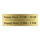 Happy Hour: 17:00 – 19:00 - Happy Hour: 5 PM – 7 PM